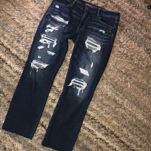 NWT AMERICAN EAGLE 12 Long jegging crop jeans